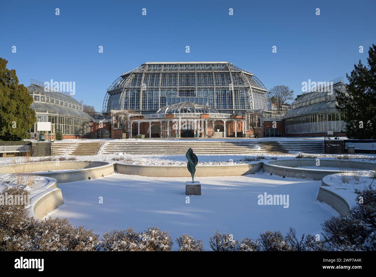 Winter, Schnee, Großes Tropenhaus, Botanischer Garten, Lichterfelde