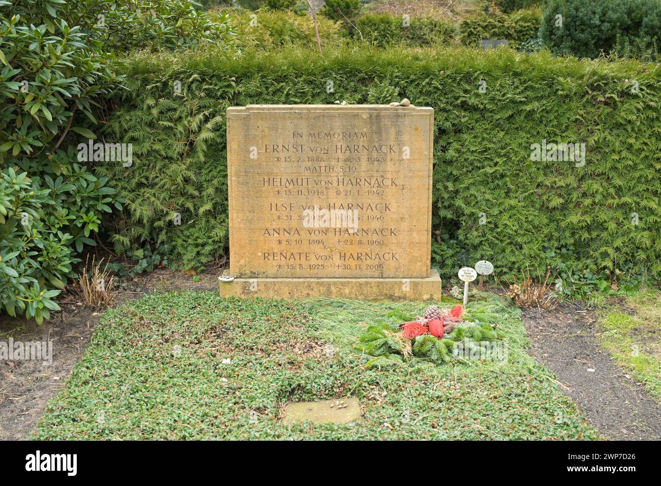 Ernst von Harnack und Familie, Ehrengrab, Friedhof Zehlendorf, Onkel-Tom-Straße, Zehlendorf, Berlin, Deutschland Stock Photo