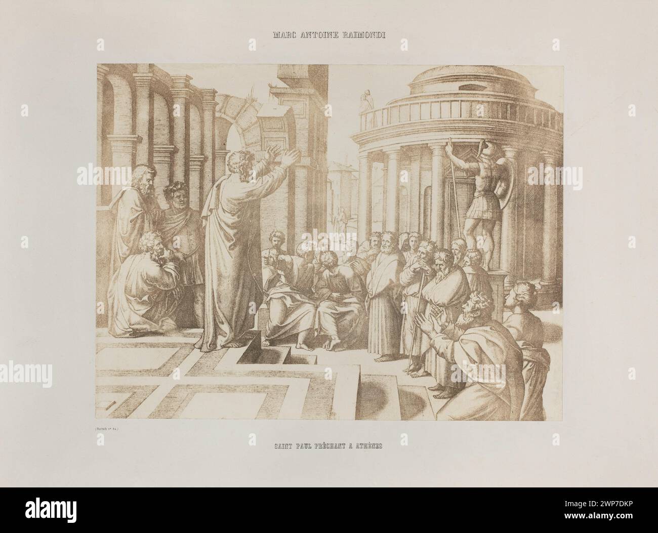 Photograph of religious artworks by Raphael and Marcantonio Raimondi ...