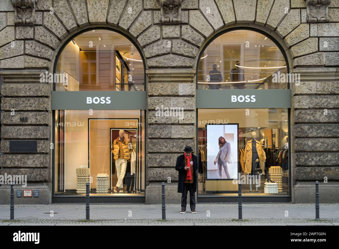 Filiale Boss, Friedrichstraße, Mitte, Berlin, Deutschland Stock Photo