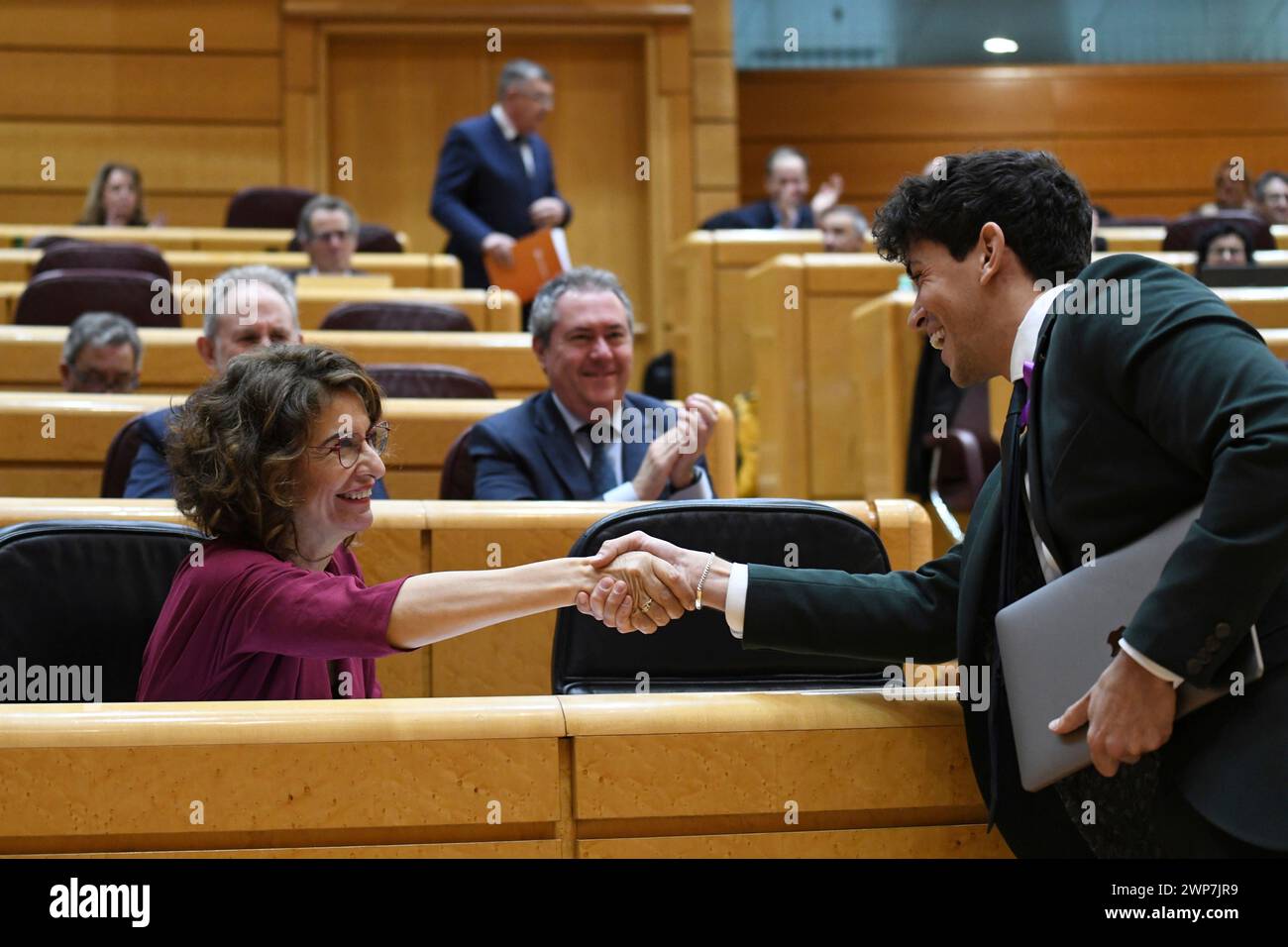The First Vice-President and Minister of Finance, María Jesús Montero ...