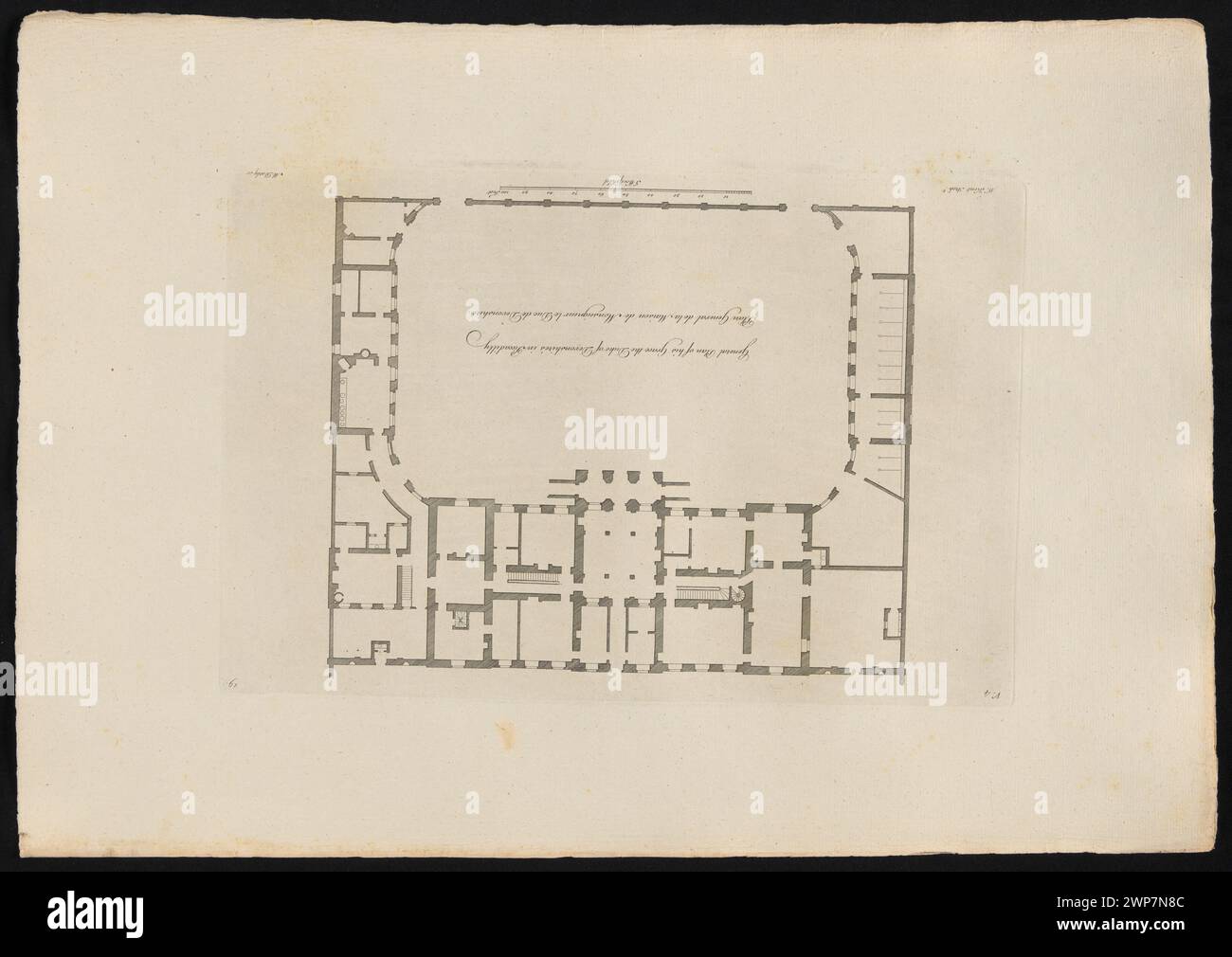 Plan of Devonshire House at Piccadilly, London, designed by Matthias ...