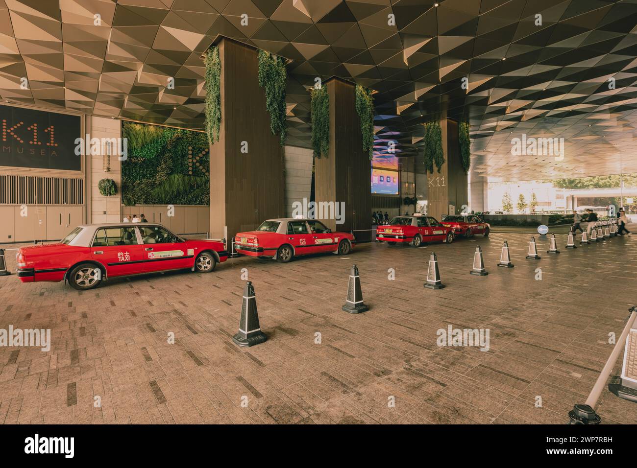 The Taxi Stand at K11 MUSEA in Hong Kong Stock Photo