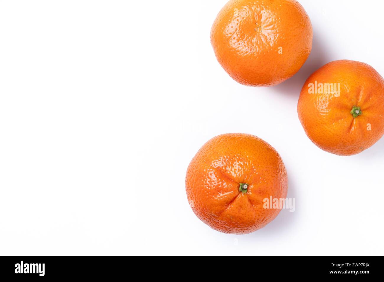 Fresh tangerines isolated on white background Stock Photo