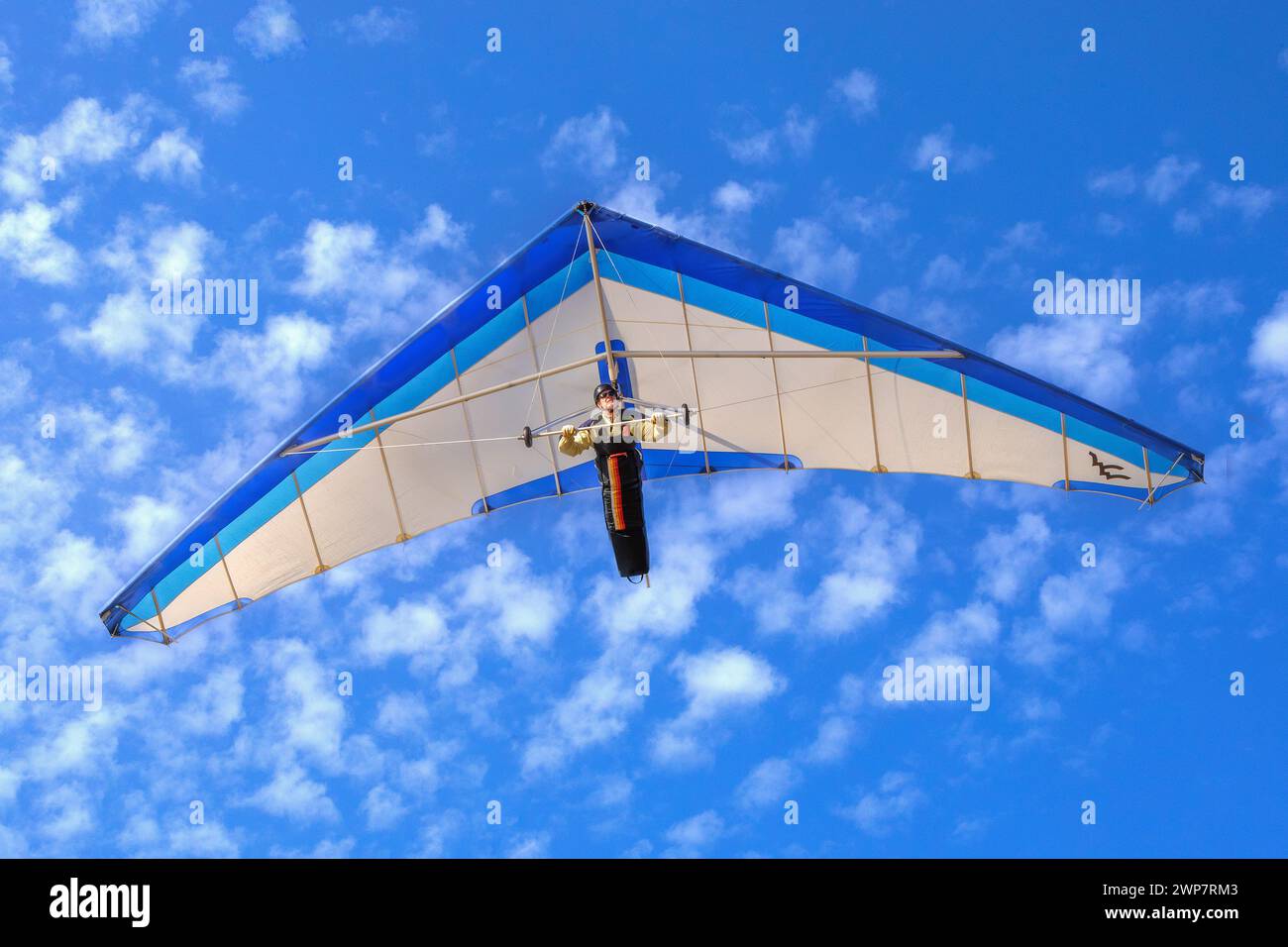 Hanggliding through the sky in San Diego, California Stock Photo