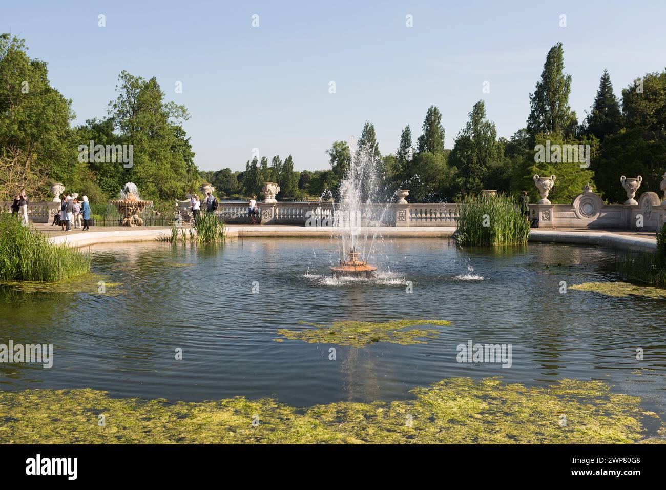 UK, London, Hyde Park, the Italian gardens in Hyde Park near Lancaster gate. Stock Photo