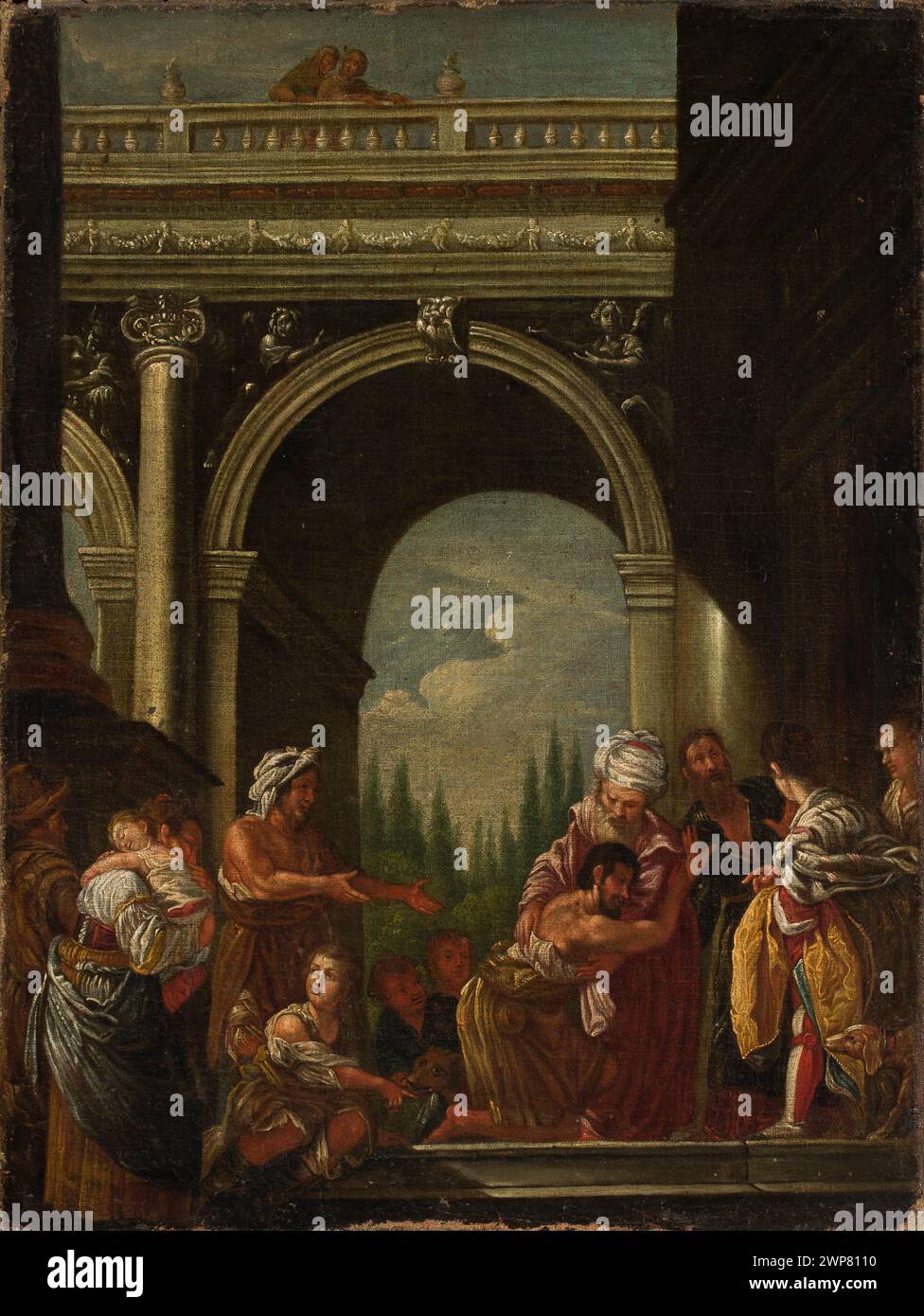 Return of the prodigal son; Fetti, Domenico (1589-1623); 16th-18th centuries (1590-00-00-1630-00-00);Prodigal son (Bible), Italian painting, biblical scenes, multi -stone scenes Stock Photo