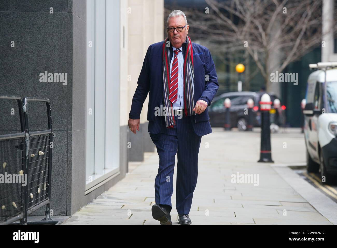 Geoffrey Stunt, the father of James Stunt arrives, at the Rolls ...