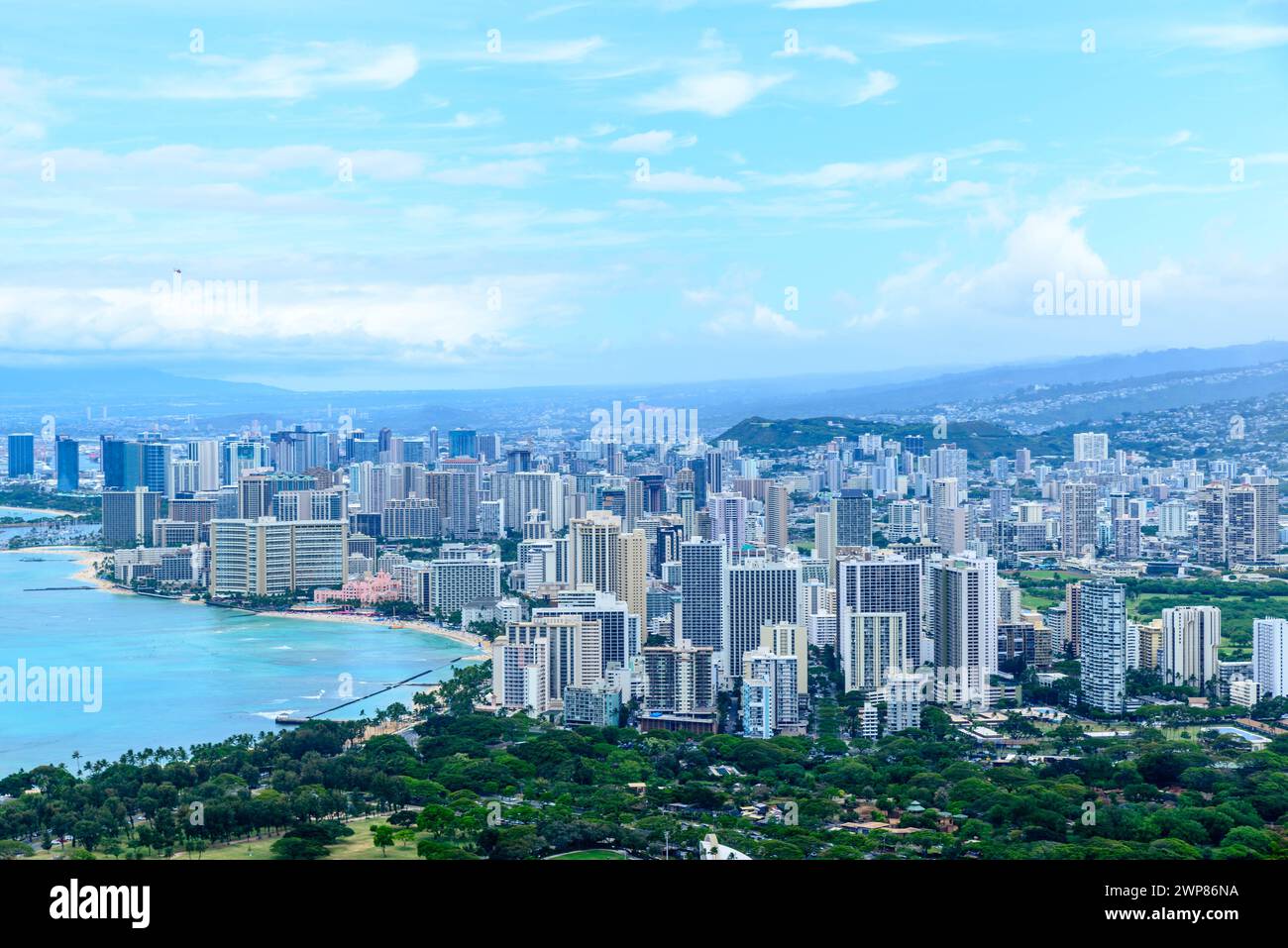 Honolulu downtown skyline in hi-res stock photography and images - Alamy