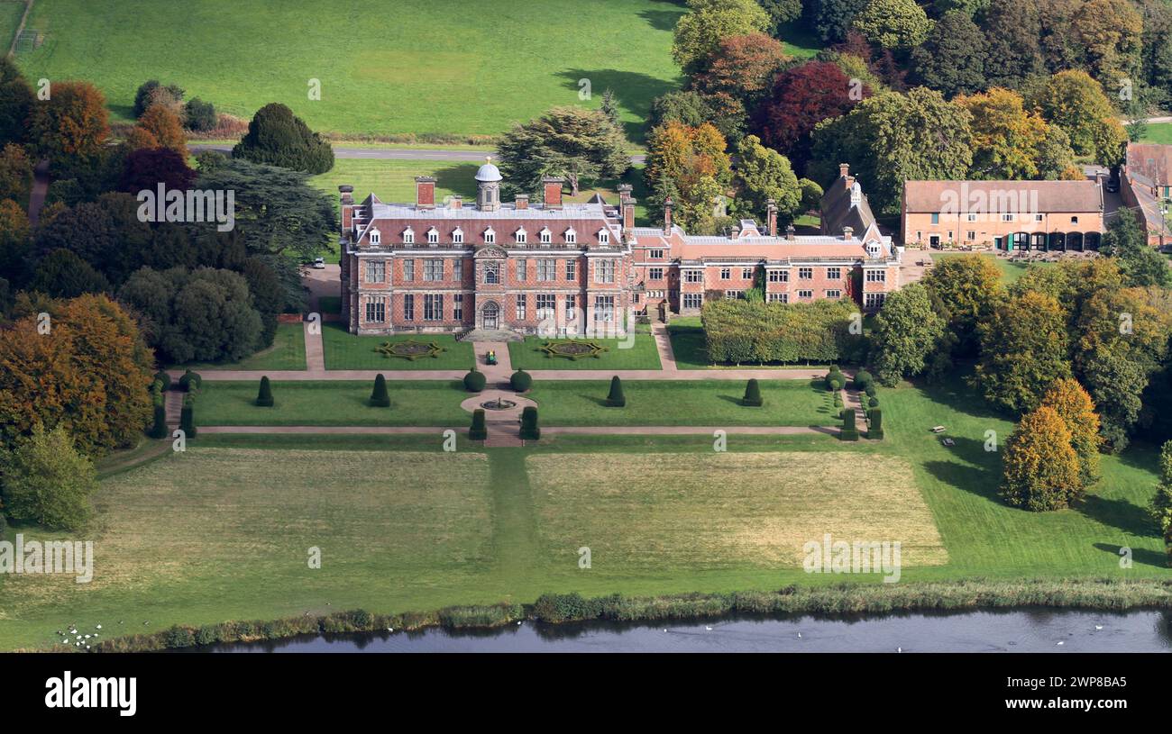 09/10/12. An aerial view showing autumn colour framing the historic ...