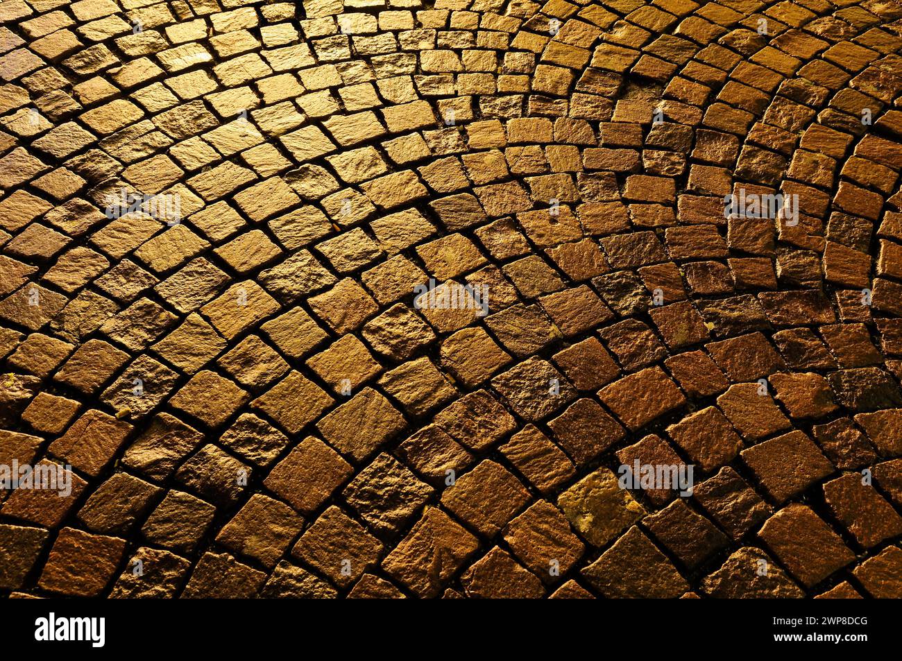 An abstract tile background with assorted brick sizes and shapes Stock Photo