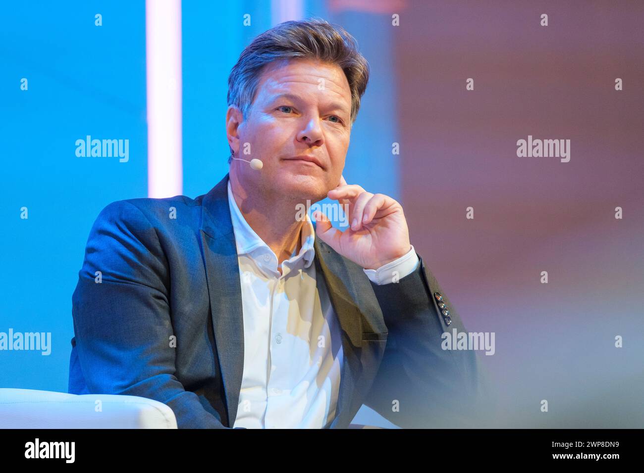 Robert Habeck, Federal Minister for Economic Affairs and Climate Protection and Vice-Chancellor at the Cologne literature festival LIT.COLOGNE. Stock Photo
