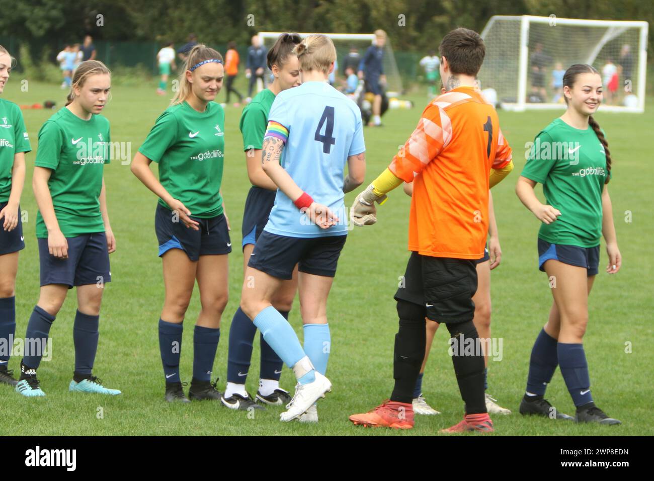 Respect handshakes Richmond and Kew Women's FC v Richmond Park Women's