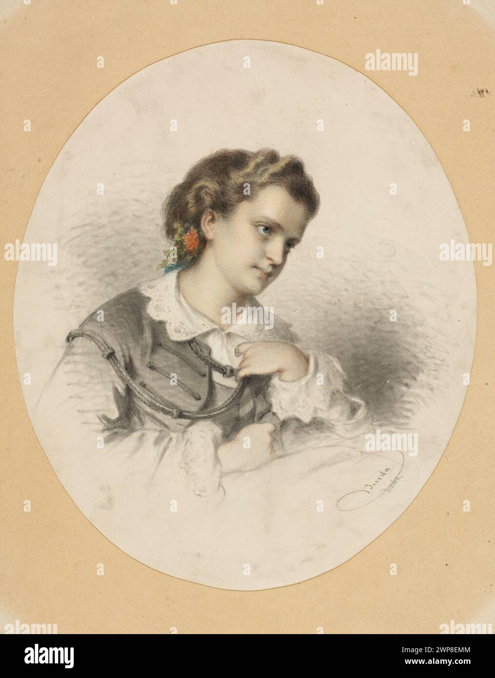 Portraits of women by Josef Burda, 1861, documenting hairstyles, attire ...