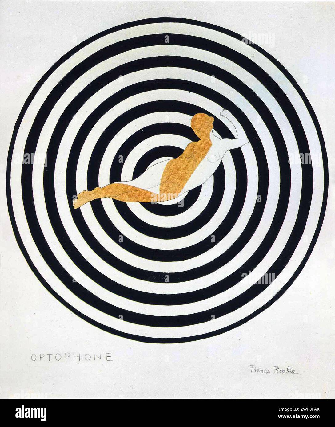 Octophone, art work by French artist Francis Picabia.  circa 1922.  Original work is  ink, watercolor and pencil on board Stock Photo