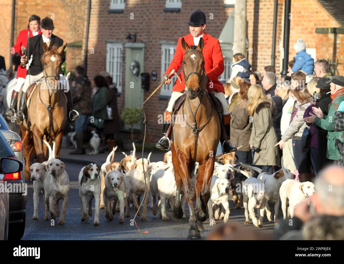26/12/12   The Meynell and South Staffordshire Hunt gather for their Boxing Day hunt in Abbots Bromley, Staffordshire. All Rights Reserved - F Stop Pr Stock Photo