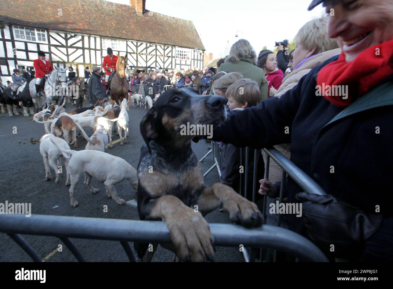 26/12/12   The Meynell and South Staffordshire Hunt gather for their Boxing Day hunt in Abbots Bromley, Staffordshire. All Rights Reserved - F Stop Pr Stock Photo