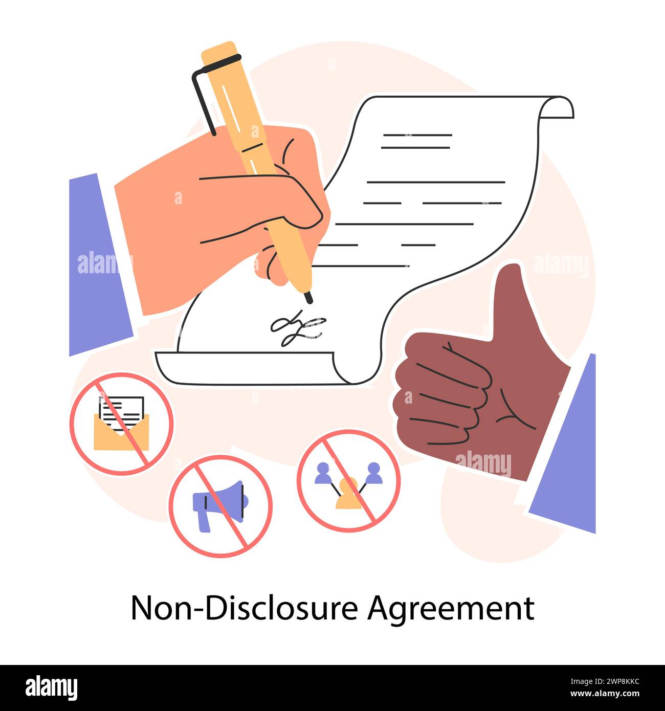 Business deal or agreement. NDA contract. Opinions, interests and ...