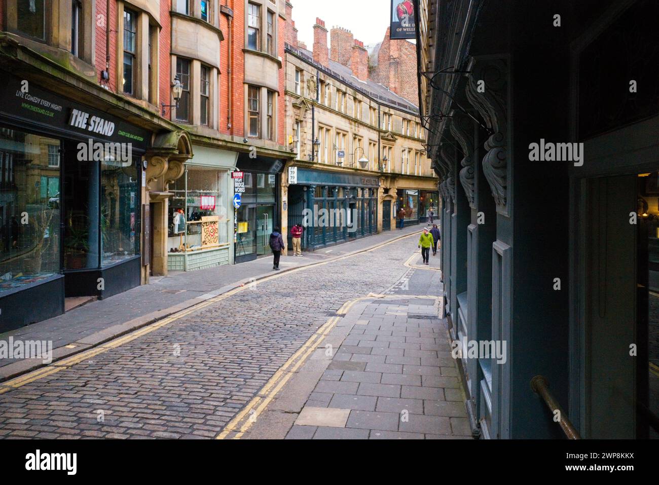 High Bridge street in the older part of Newcastle Stock Photo