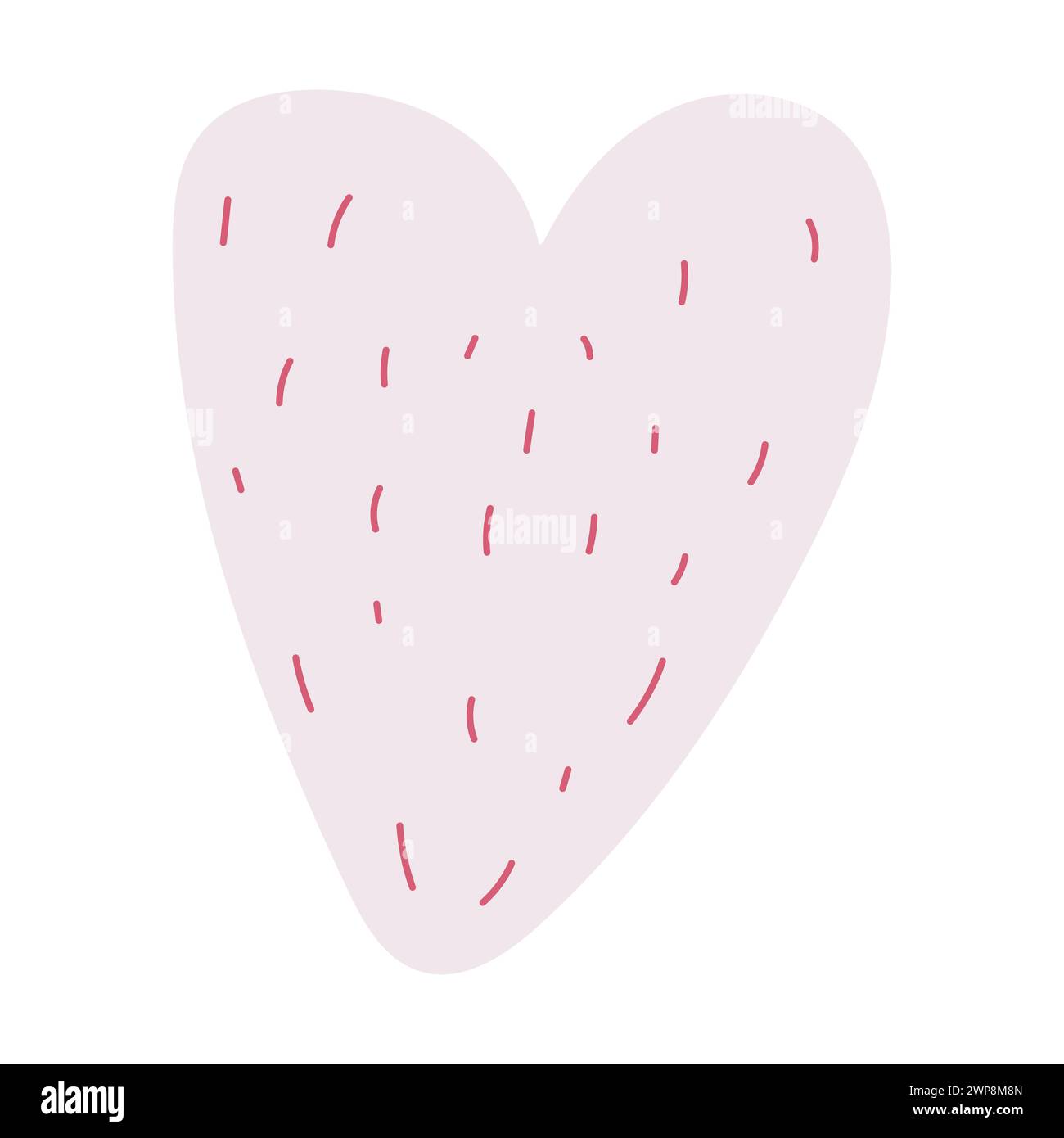 Simple doodle heart. Hand drawn heart isolated on white background ...