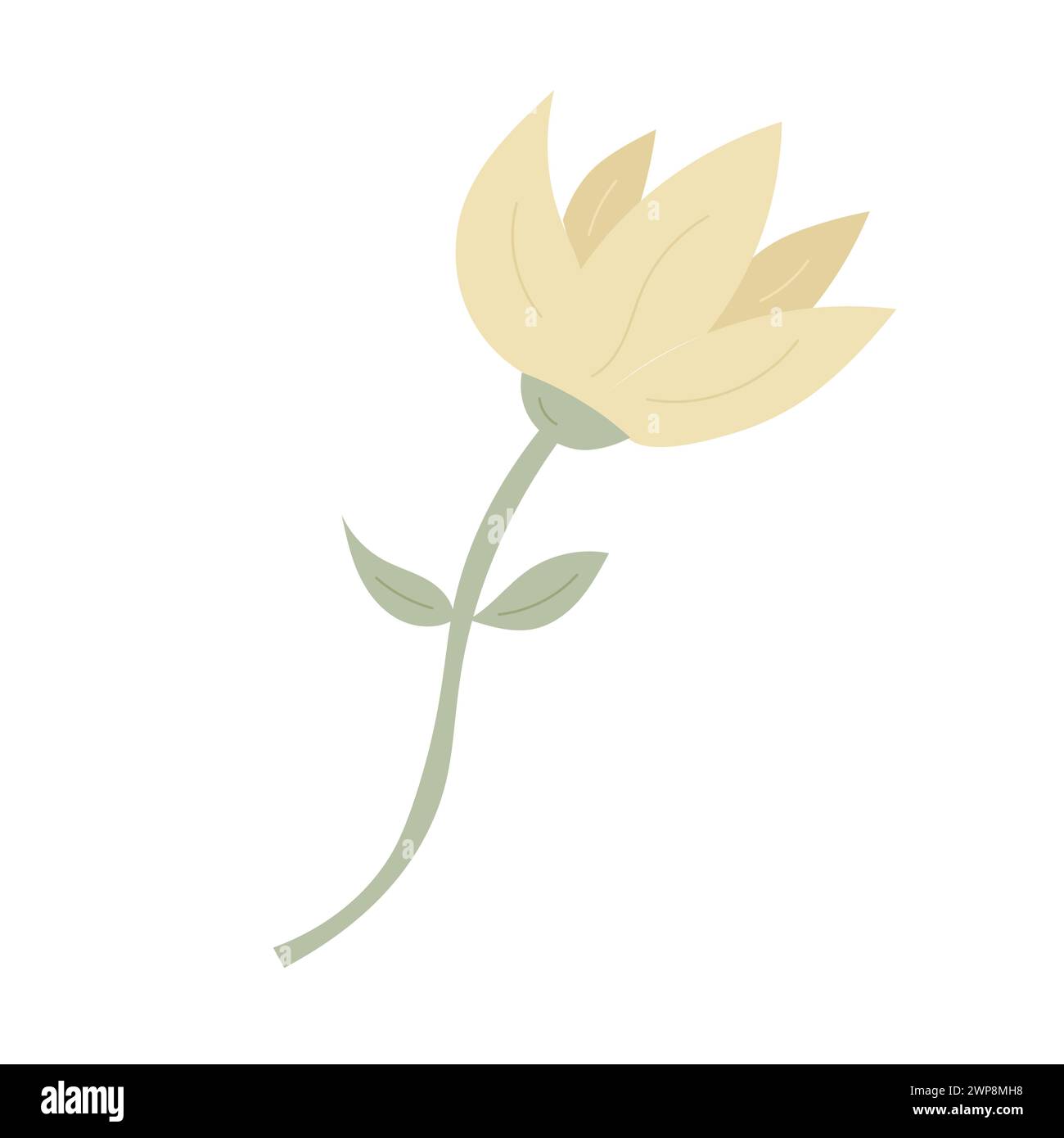 Beautiful single flower Stock Vector Images - Alamy