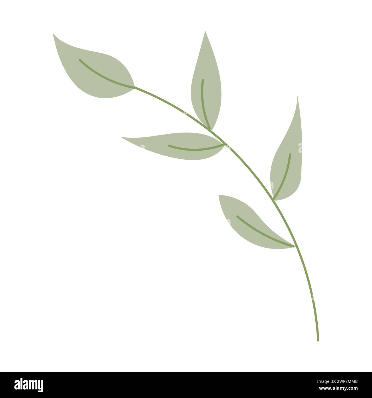 Empty green label leaves Stock Vector Images - Alamy