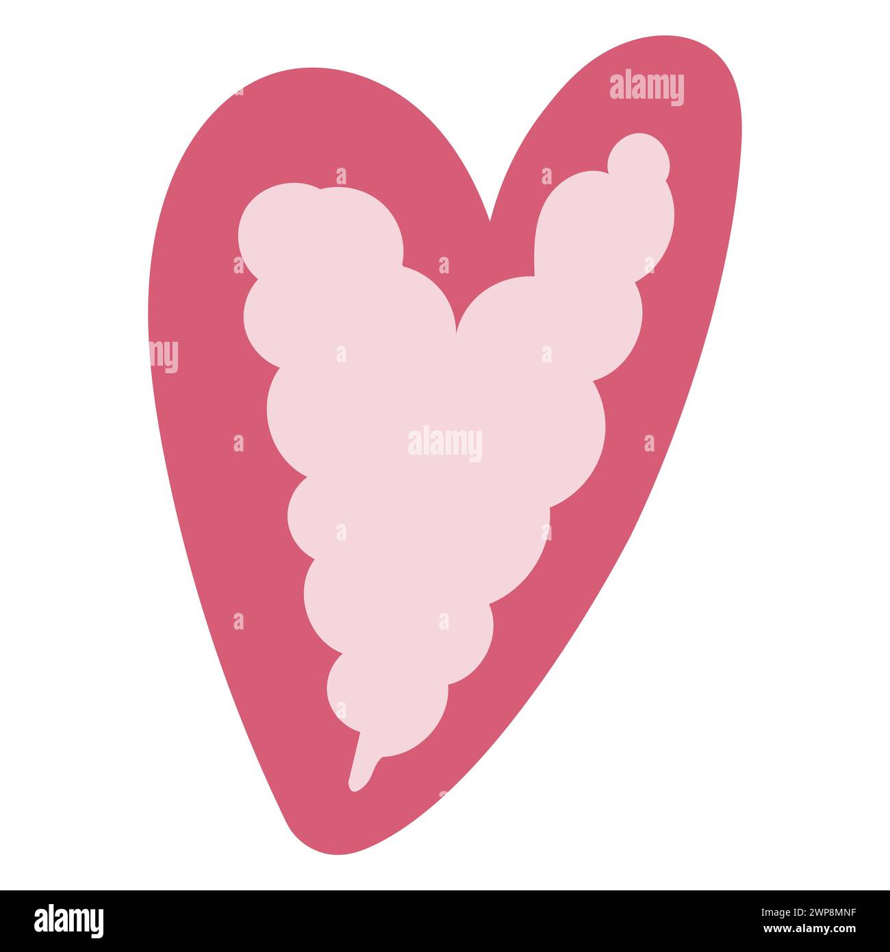 Simple doodle heart. Hand drawn heart isolated on white background ...