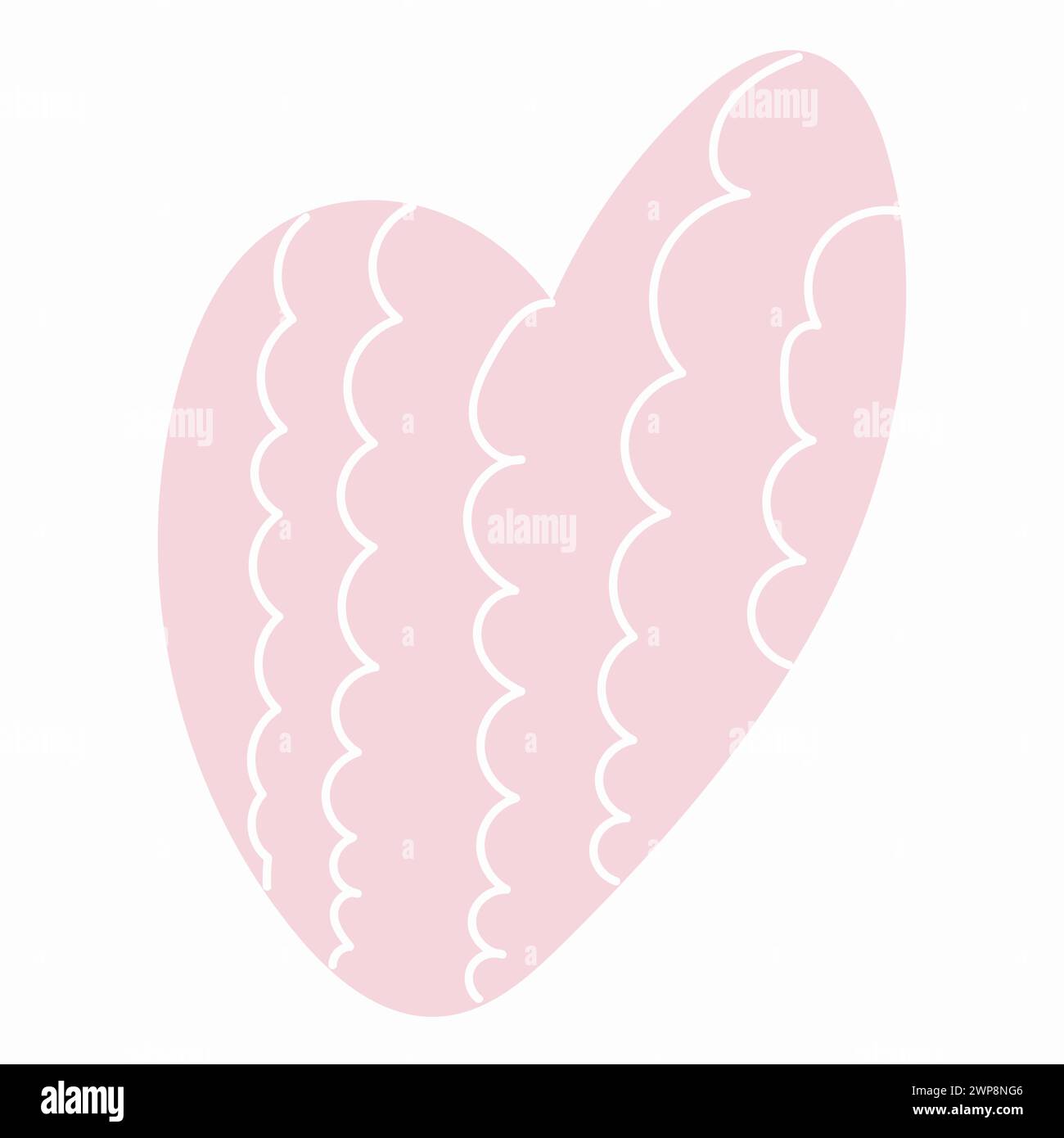 Simple doodle heart. Hand drawn heart isolated on white background ...