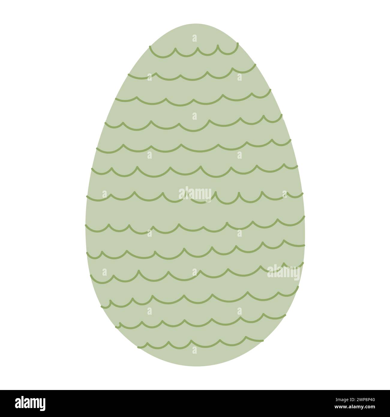 Egg illustration. Simple vector easter egg. One egg. Stock Vector