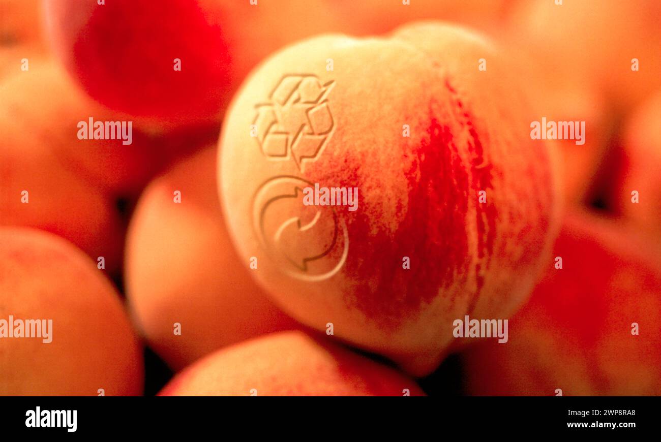 Peach Skin Fruit Recyclable Peach Stock Photo - Alamy