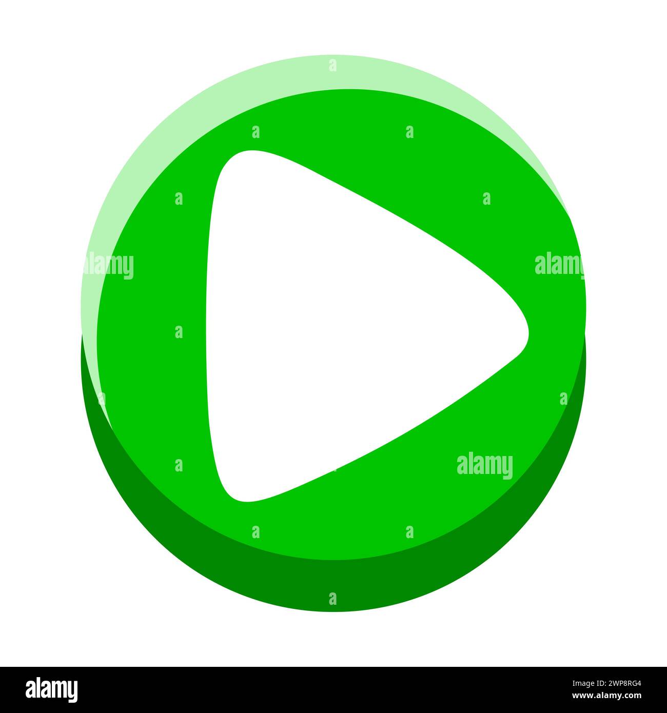 Play button isolated. Flat design. Stock Vector