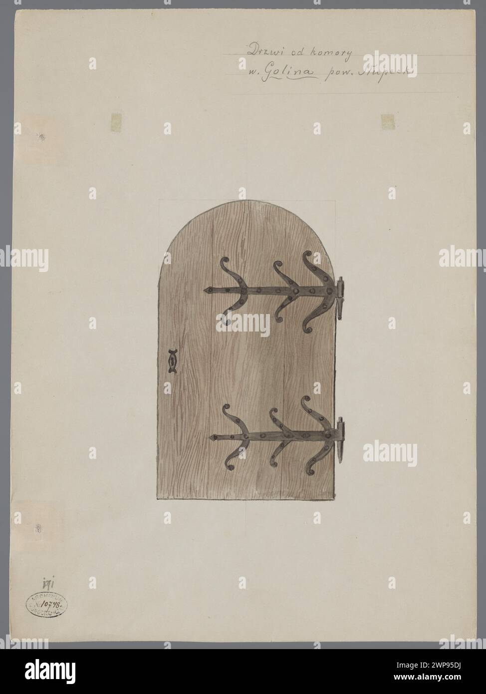 Chamber door in the village of Golina; Pretty, Szymon (Ca 1864-1942); 1918 (not after 30.01.1918) (1918-00-00-1918-00-00); Stock Photo