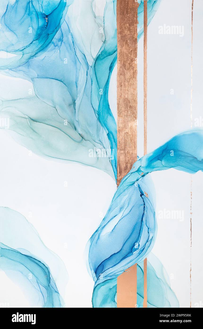 Luxury abstract fluid art painting background alcohol ink technique ...