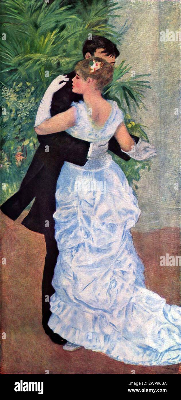 Dance in the City is a painting created by the French artist Pierre-Auguste Renoir. Stock Photo