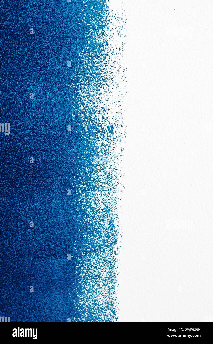 Background. Painting a white wall blue. Repair Stock Photo Alamy