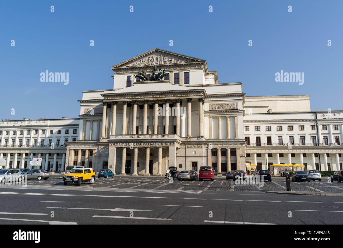 WARSAW, POLAND - AUGUST 9, 2015: Building of National Opera House (Opera Narodowa, Teatr Wielki) in Warsaw, Poland Stock Photo