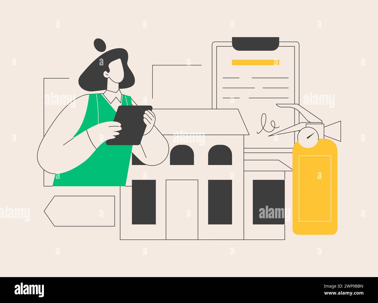 Fire inspection Stock Vector Images - Alamy