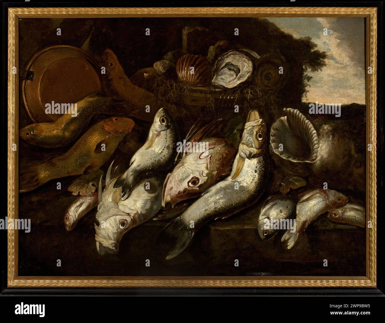 Fish; Beijeren, Abraham Van (1620 cars 1621-1690); 2. PO. XVII century (1649-00-00-1699-00-00);still lifes, fish, purchase (provenance) Stock Photo