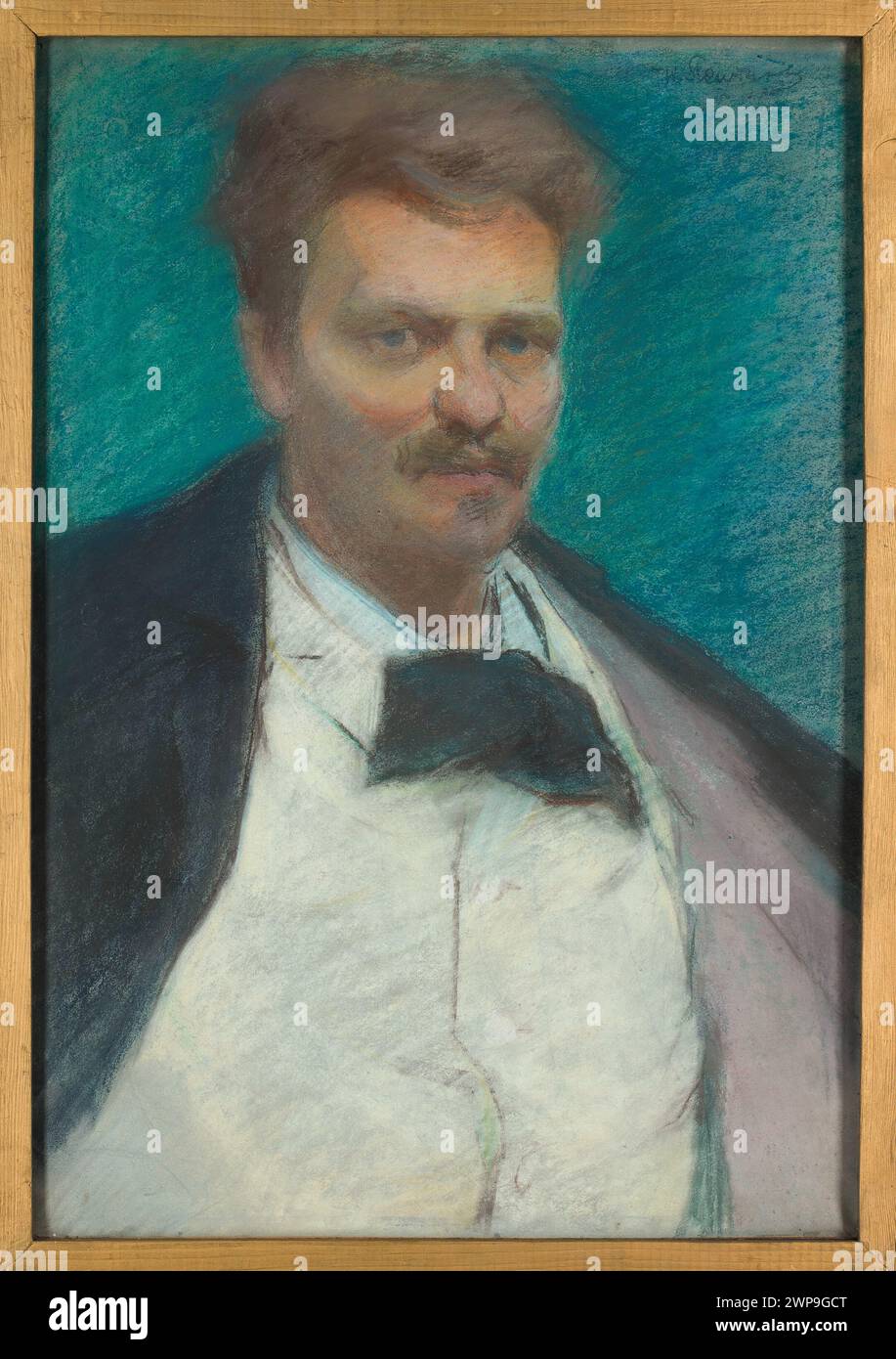 Portrait of August Strindberg; Lewy, W Adys Aw (1854 cars 1856-1918); around 1896 (1890-00-00-1896-00-00);Strindberg, Johann August (1849-1912), Strindberg, Johann August (1849-1912)-iconography, Swedes, dramaturists, writers, Polish pastels, writers, Poland (culture), portraits, male portraits, men's portraits, purchase (provenance) Stock Photo