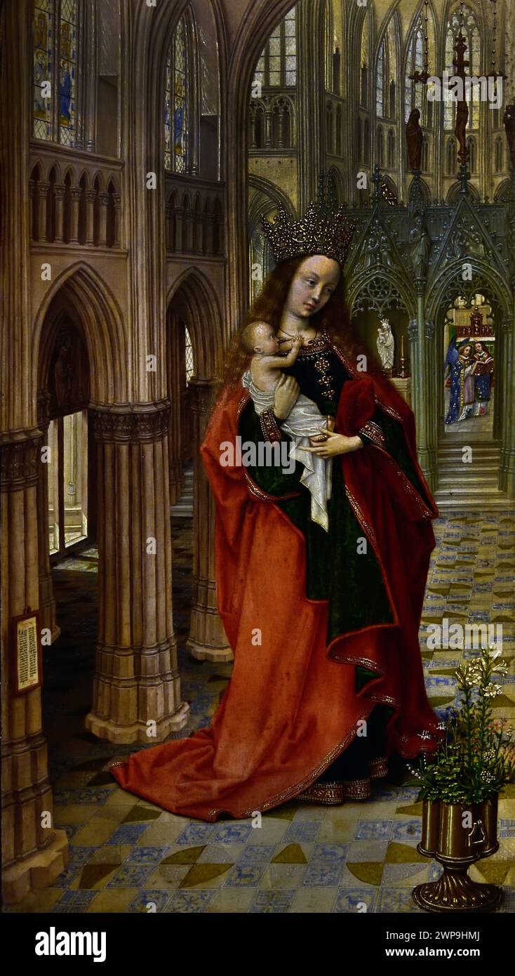 Virgin in the Church 1499 Meester van  Royal Museum of Fine Arts,  Antwerp, Belgium, Belgian. Stock Photo