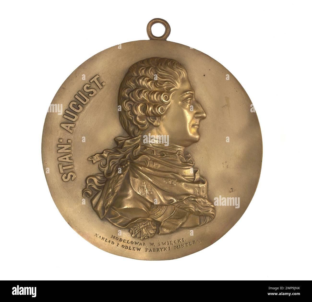 Medallion - Stanisław August Poniatowski (1732-1798); Minter, Karol Juliusz (1812-1892), Święcki, Wojciech (1823-1873), Minter, Karol Juliusz (Warsaw; Wytwórnia brown and metal products; 1828-1881); 1855-1865 (1855-00-00-1865-00-00); Stock Photo
