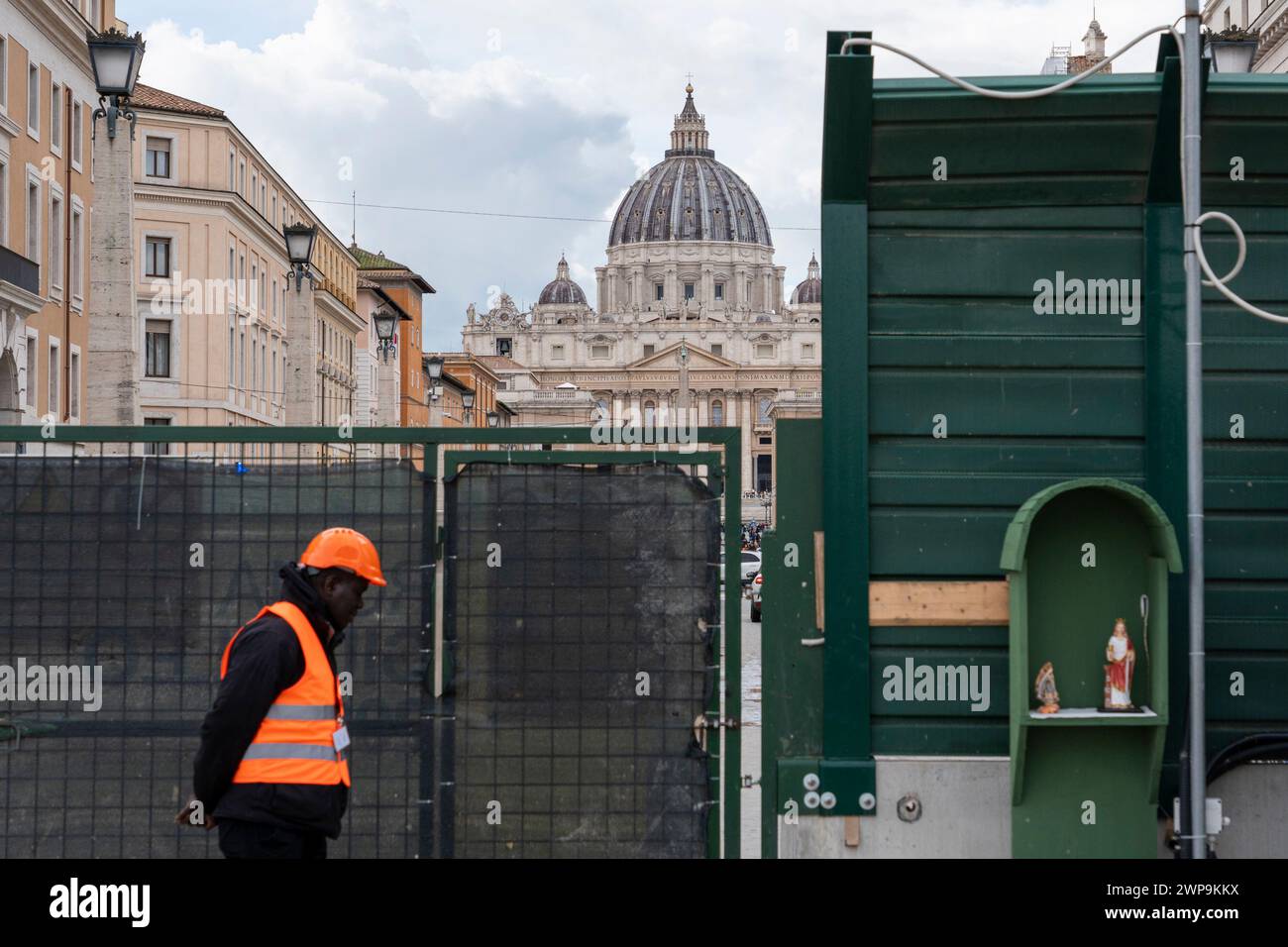 March 4, 2024, Rome, Italy: View Of St. Peter's Basilica Through The ...