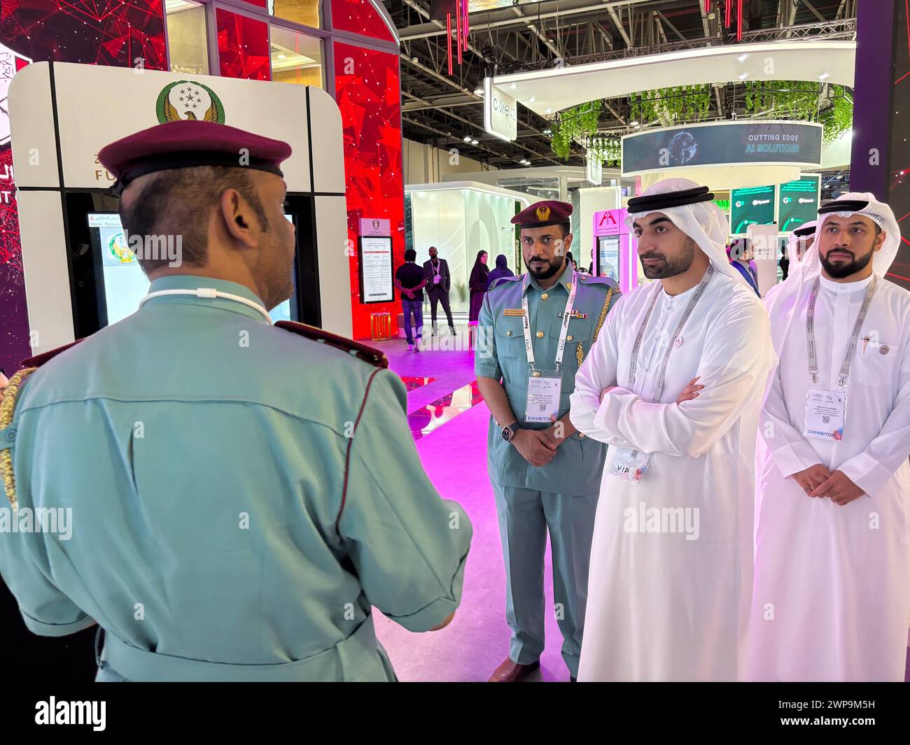 United Arab Emirates, Dubai, 2023-10-18. GITEX 2023, the global tech expo take place in Dubai from October 16 to 20, is more than just a showcase for innovations in AI and cybersecurity. It also represents a significant opportunity for emerging markets, particularly those in the Middle East and BRICS countries. These rapidly growing tech regions will benefit from a platform to attract investments and establish international partnerships, thereby helping to shape the global digital future. Photograph by Fred MARIE / Collectif DR. United Arab Emirates, Dubai, 2023-10-18.  GITEX 2023, le salon te Stock Photo