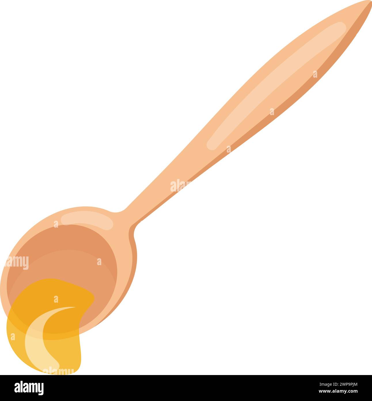 Little honey on spoon icon cartoon vector. Bio healthy food Stock ...