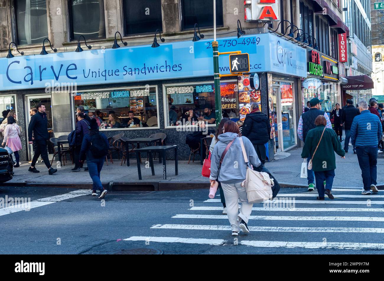 Activities in Midtown Manhattan in New York on Sunday, March 4, 2024. (© Richard B. Levine) Stock Photo