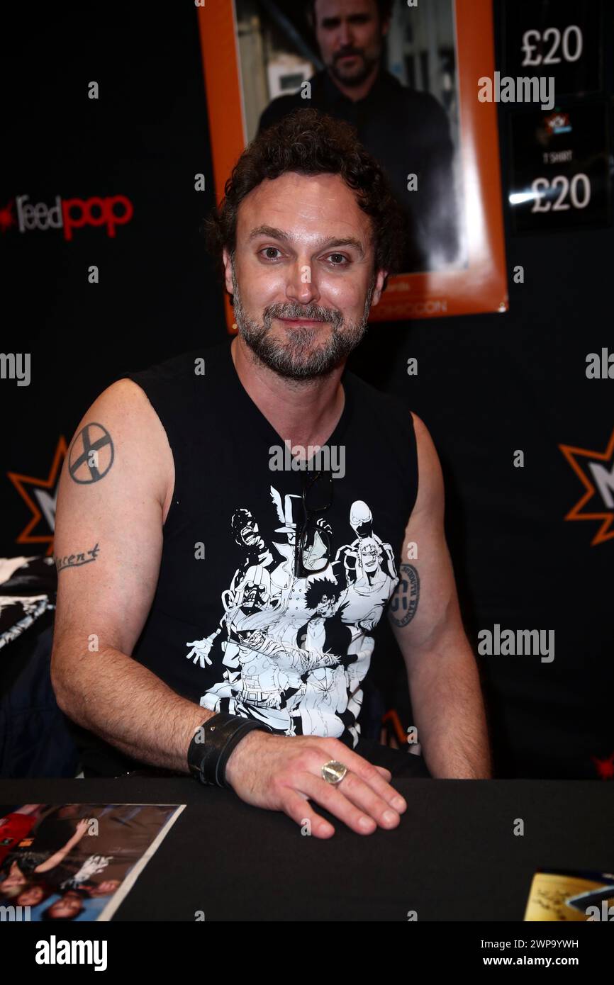 Jason Liebrecht attends MCM Comic Con London 2019, ExCeL London, Stock Photo
