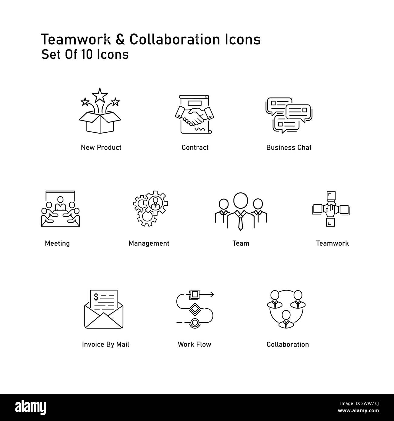 Teamwork and Collaboration Vector Icon Design Stock Vector