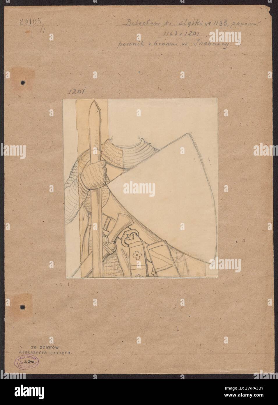The tombstone of Boles and the tall in the post -Cistercian body of the ...