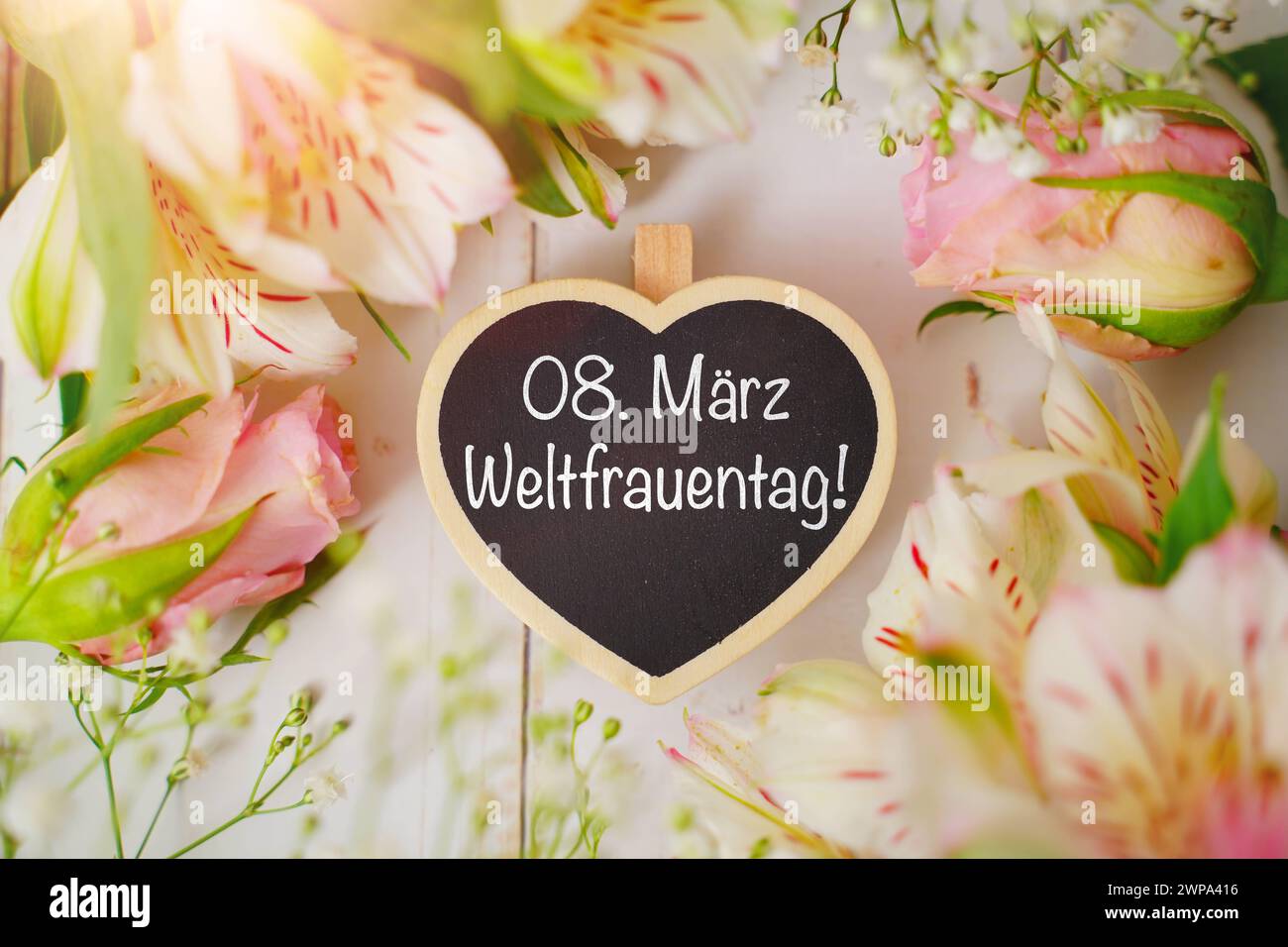 Weltfrauentag blumen herz hi-res stock photography and images - Alamy