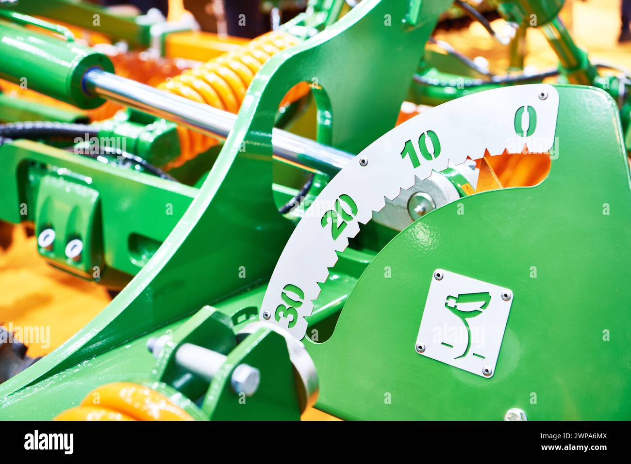 Disc harrow tilt angle mechanism Stock Photo Alamy